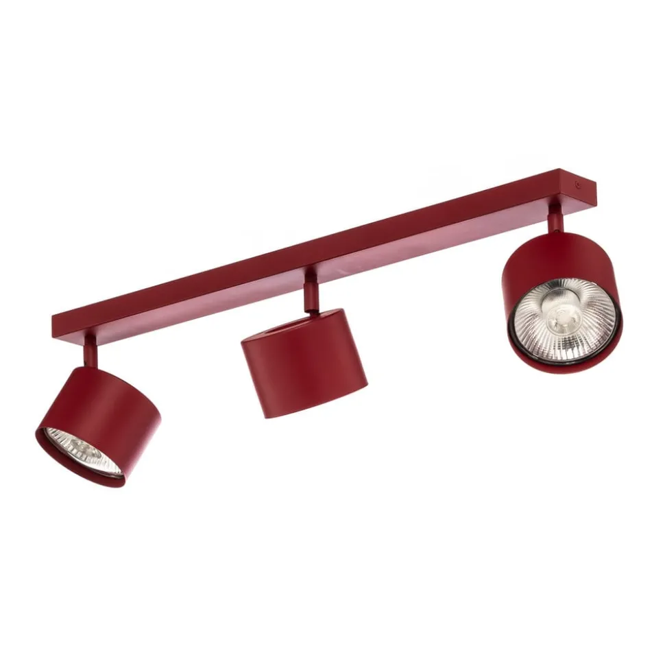 Plafondspot Chloe verstelbaar 3-lamps, rood