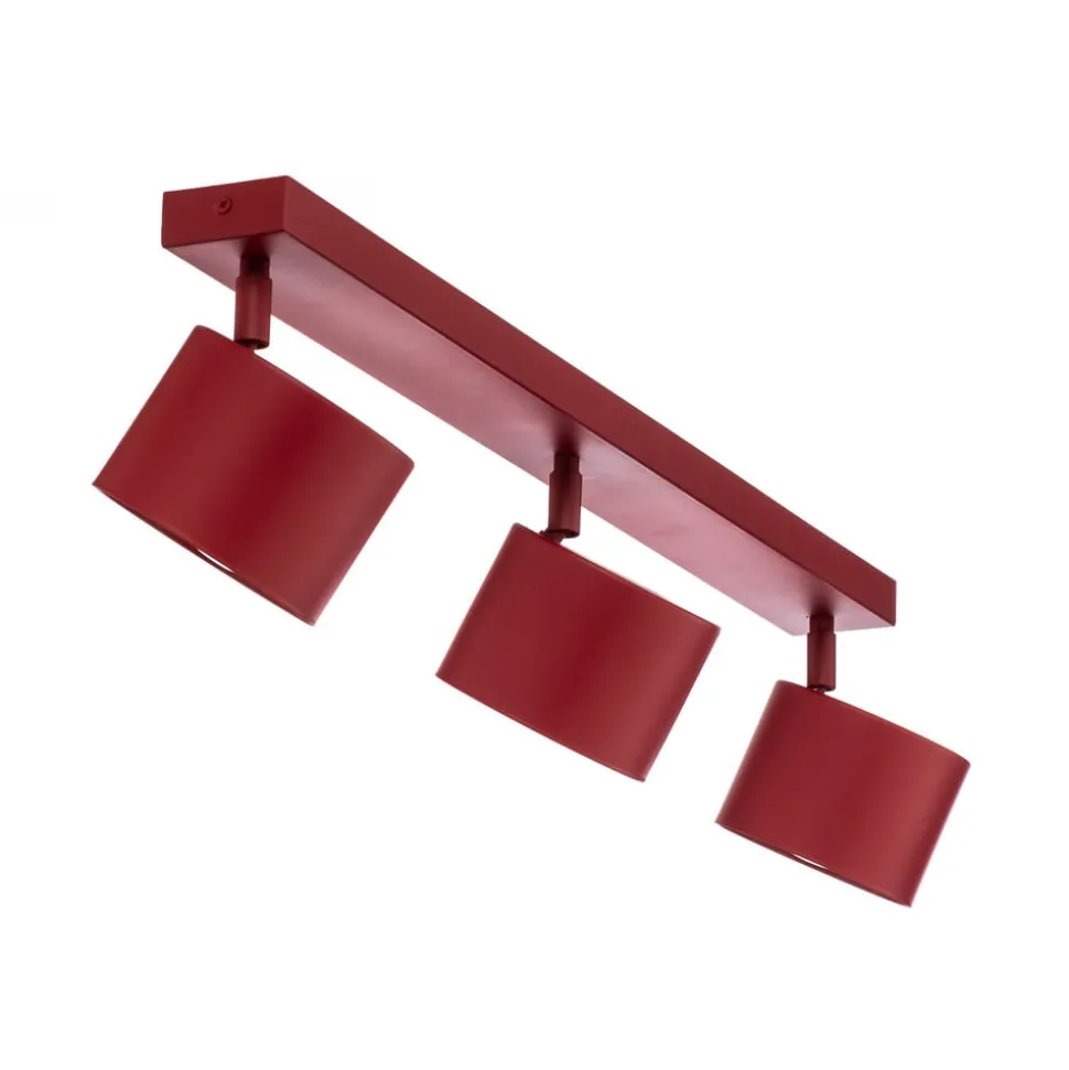 Plafondspot Chloe verstelbaar 3-lamps, rood