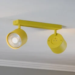 Plafondspot Chloe verstelbaar 2-lamps, geel