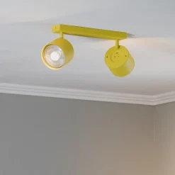 Plafondspot Chloe verstelbaar 2-lamps, geel