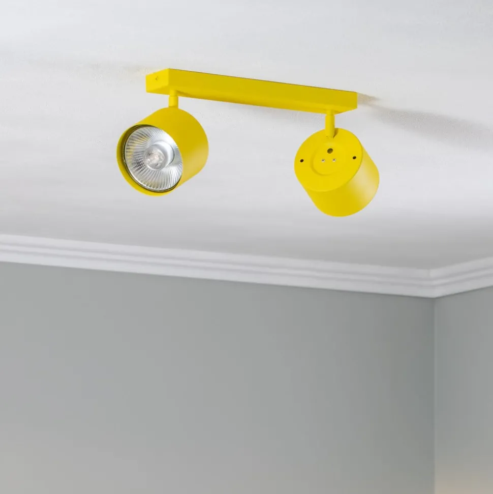 Plafondspot Chloe verstelbaar 2-lamps, geel