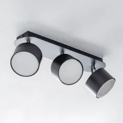 Plafondspot Cloudy 3-lamps zwart