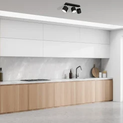 Plafondspot Cloudy 3-lamps zwart