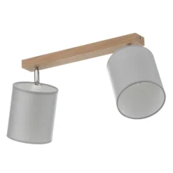 Plafondspot Corralee, grijs, 2-lamps