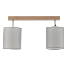 Plafondspot Corralee, grijs, 2-lamps