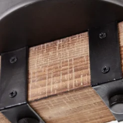 Plafondspot Decca, lengte 78 cm, zwart/hout, 4-lamps.