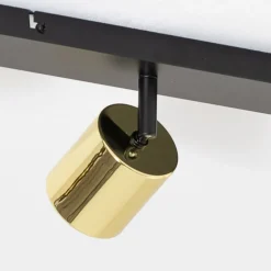 Plafondspot Demia, zwart/messingkleurig, 66 cm, GU10