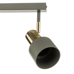 Plafondspot Destin, 2-lamps groen/messing