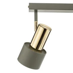 Plafondspot Destin, 2-lamps groen/messing