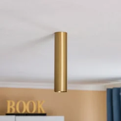 Plafondspot Eye, hoogte 25 cm, messing