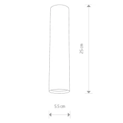 Plafondspot Eye, hoogte 25 cm, messing