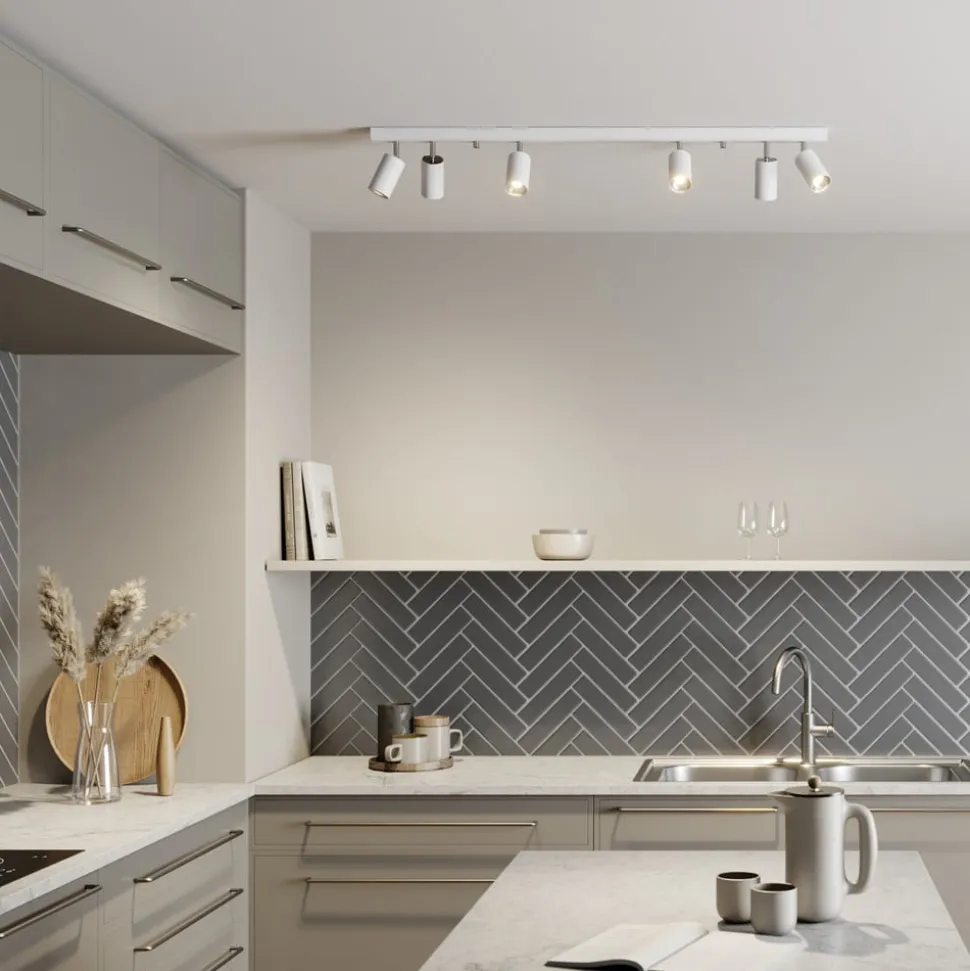 Plafondspot Eye Spot 6-lamps, wit