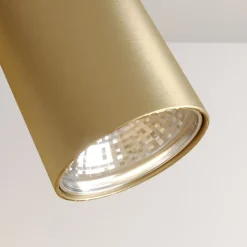 Plafondspot Eye Spot 6-lamps, zwart/messing