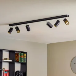 Plafondspot Eye Spot 6-lamps, zwart