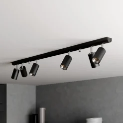 Plafondspot Eye Spot 6-lamps, zwart