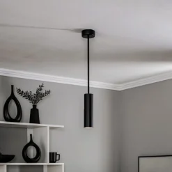 Plafondspot Eye Super, hoogte 58 cm, zwart