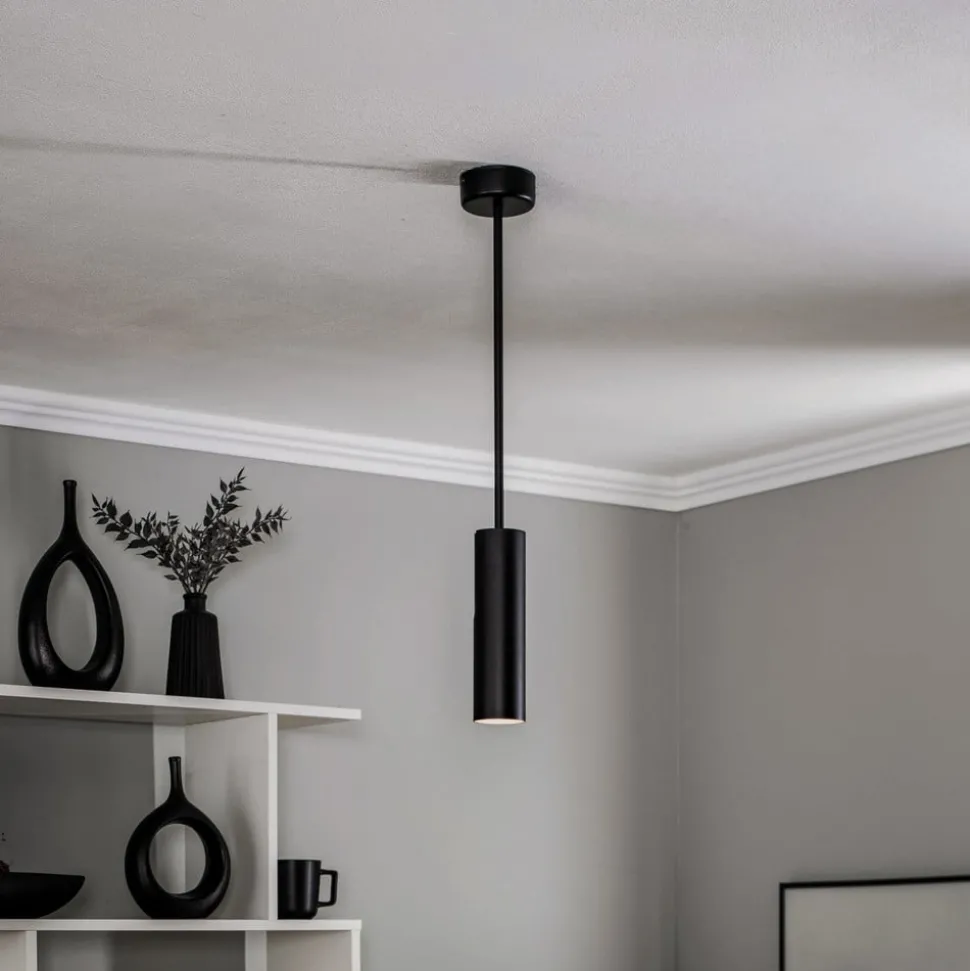 Plafondspot Eye Super, hoogte 58 cm, zwart