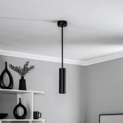 Plafondspot Eye Super, hoogte 58 cm, zwart