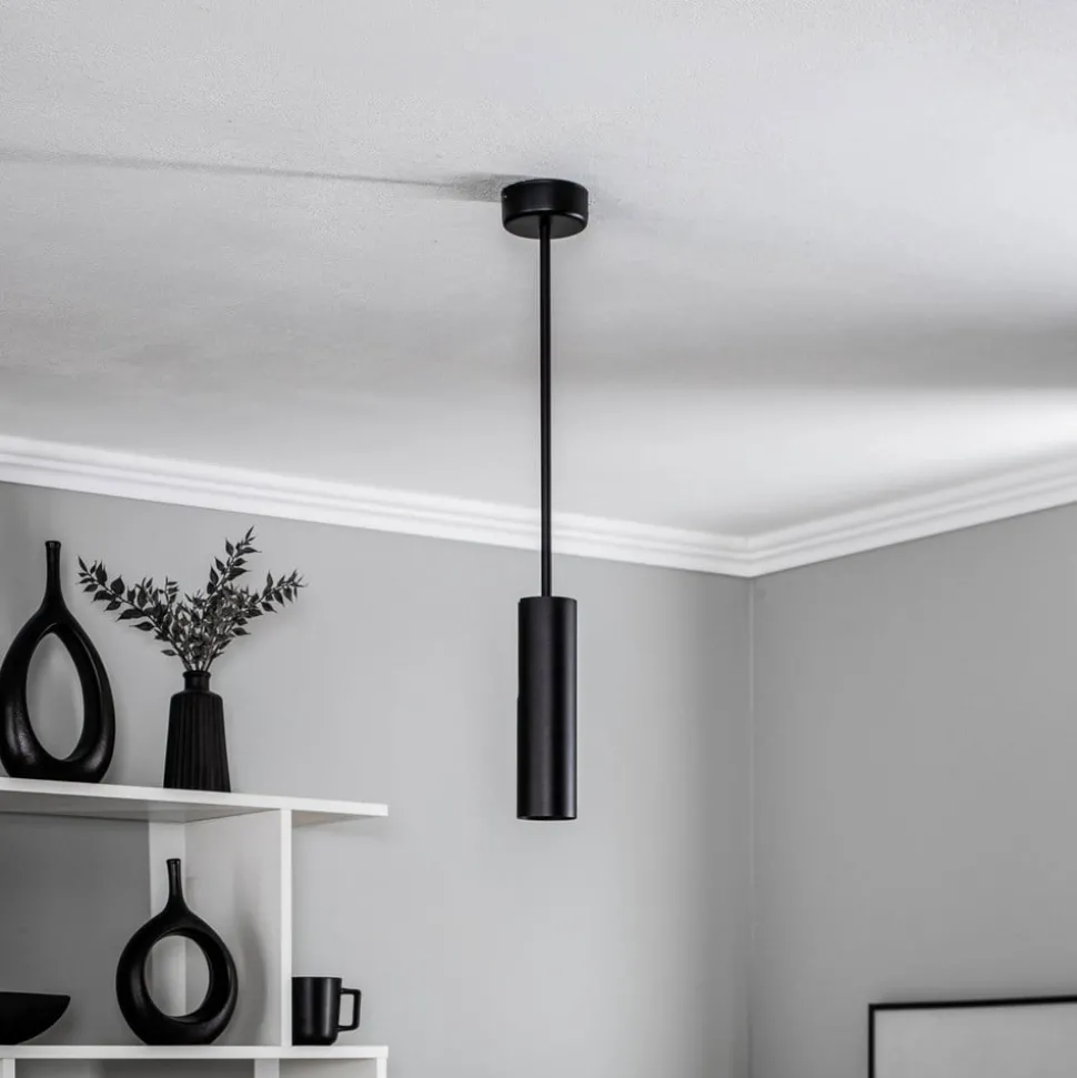 Plafondspot Eye Super, hoogte 58 cm, zwart