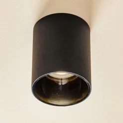 Plafondspot Eye Tone in cilindervorm zwart