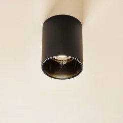 Plafondspot Eye Tone in cilindervorm zwart