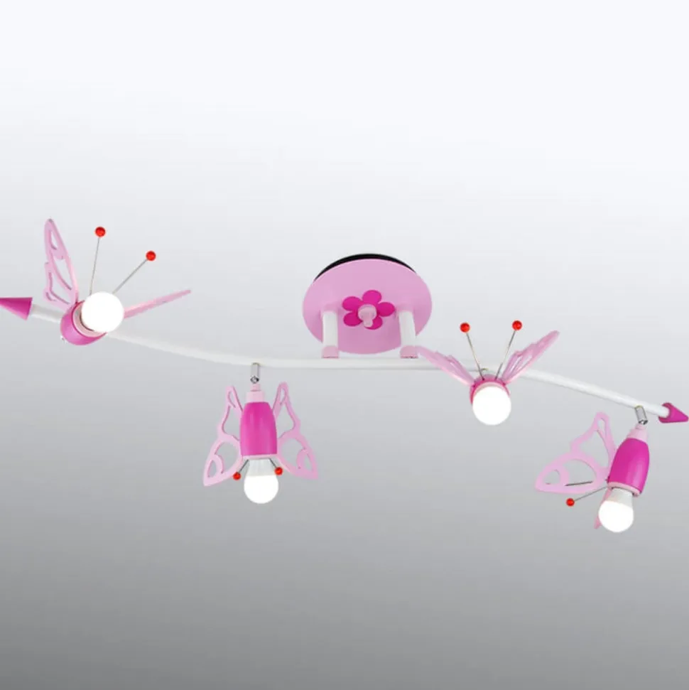 Plafondspot Falter voor kinderkamer, met 4 lampjes