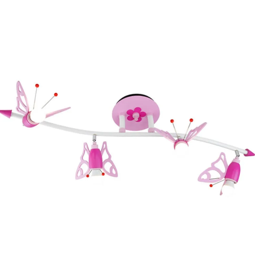 Plafondspot Falter voor kinderkamer, met 4 lampjes