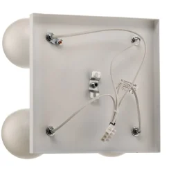 Plafondspot Flame, wit, 4-lamps vierkant