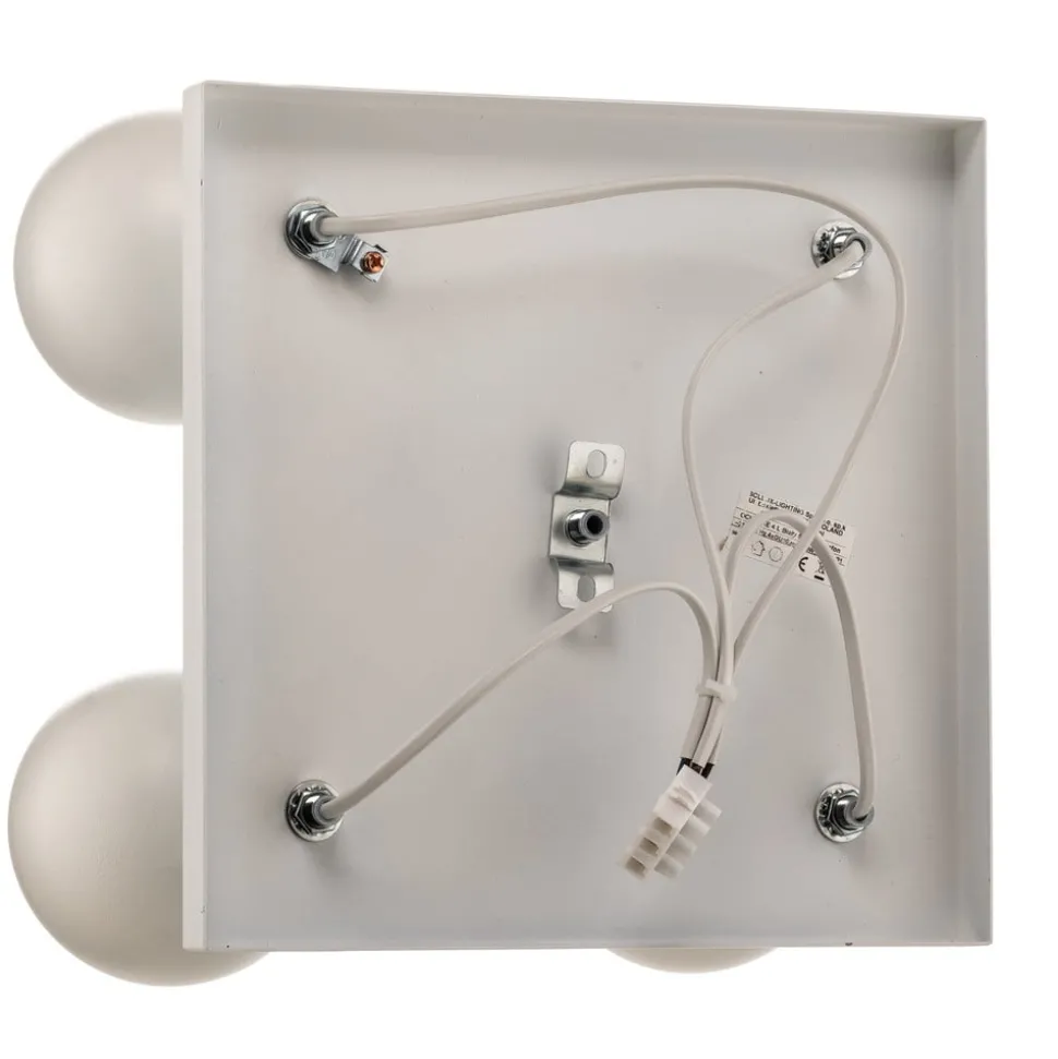 Plafondspot Flame, wit, 4-lamps vierkant