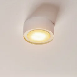 Plafondspot Flea van staal, wit