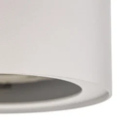 Plafondspot Flea van staal, wit