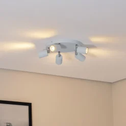 Plafondspot Fun, lichtblauw, Ø 30 cm, verstelbaar, GU10