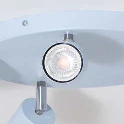 Plafondspot Fun, lichtblauw, Ø 30 cm, verstelbaar, GU10