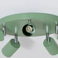 Plafondspot Fun, lichtgroen, Ø 30 cm, verstelbaar, GU10