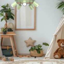 Plafondspot Fun, lichtgroen, Ø 30 cm, verstelbaar, GU10