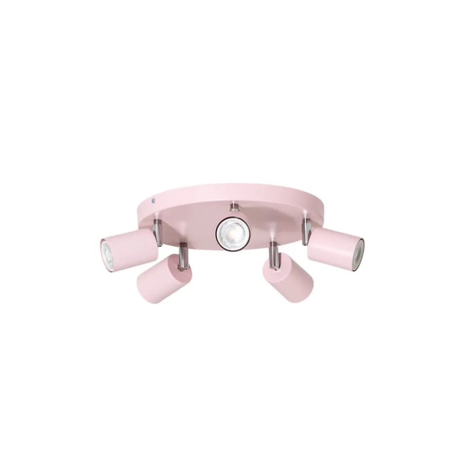 Plafondspot Fun, roze, Ø 30 cm, verstelbaar, GU10