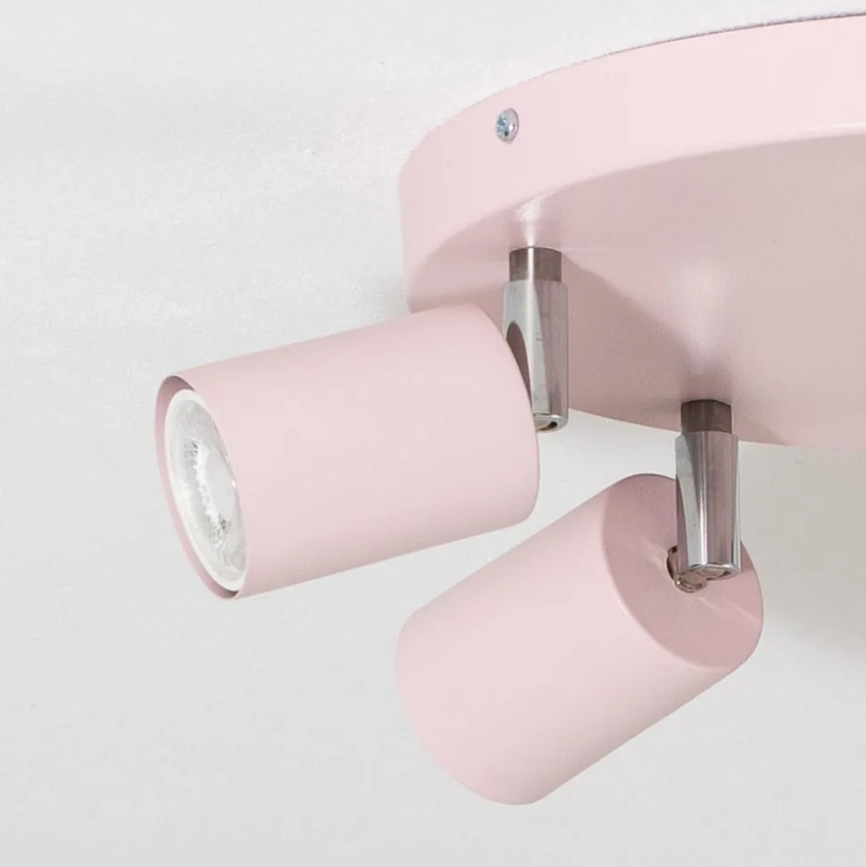 Plafondspot Fun, roze, Ø 30 cm, verstelbaar, GU10