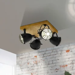 Plafondspot Gatebeck, vierkant, 4-lamps