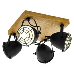 Plafondspot Gatebeck, vierkant, 4-lamps