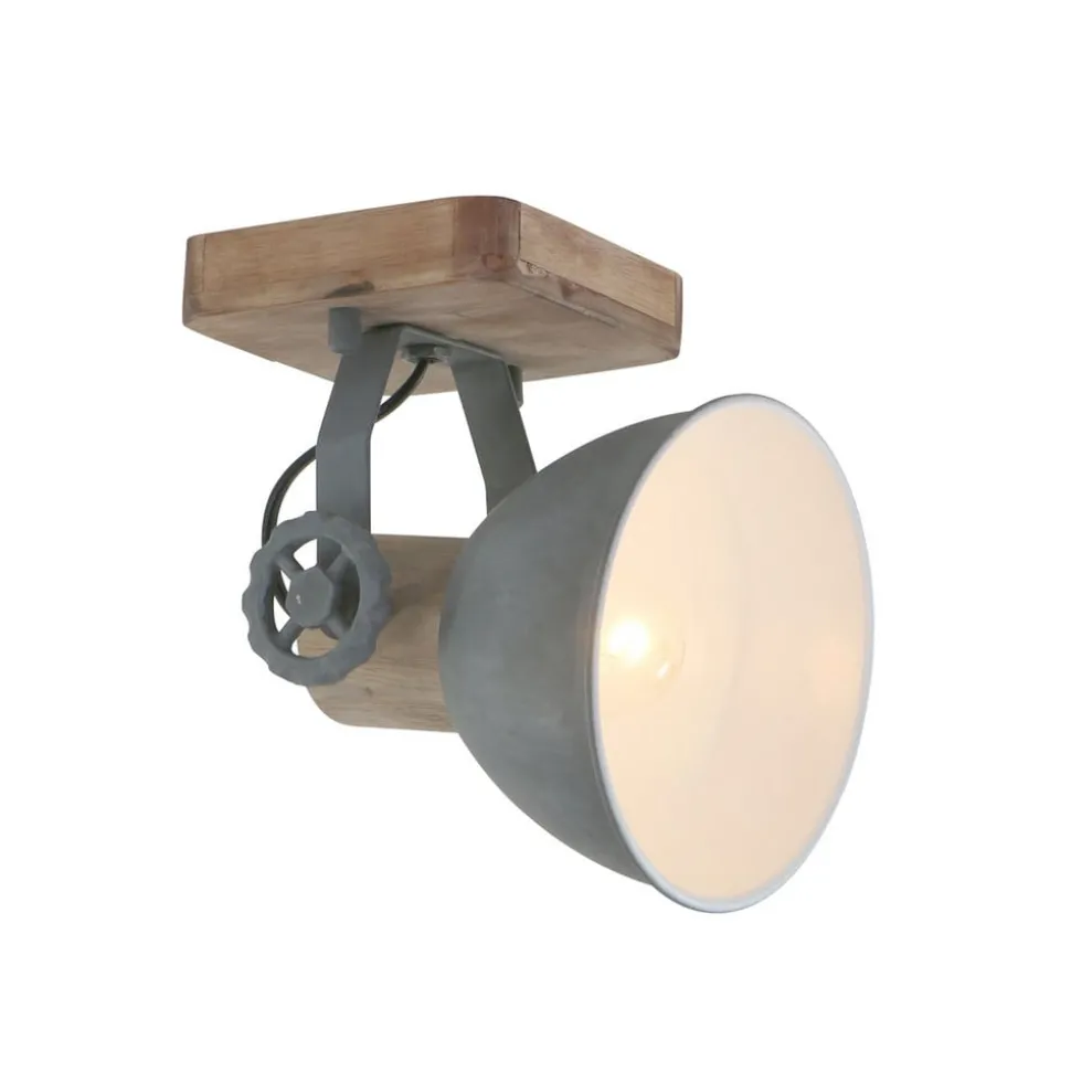 Plafondspot Gearwood. 1-lamp, grijs