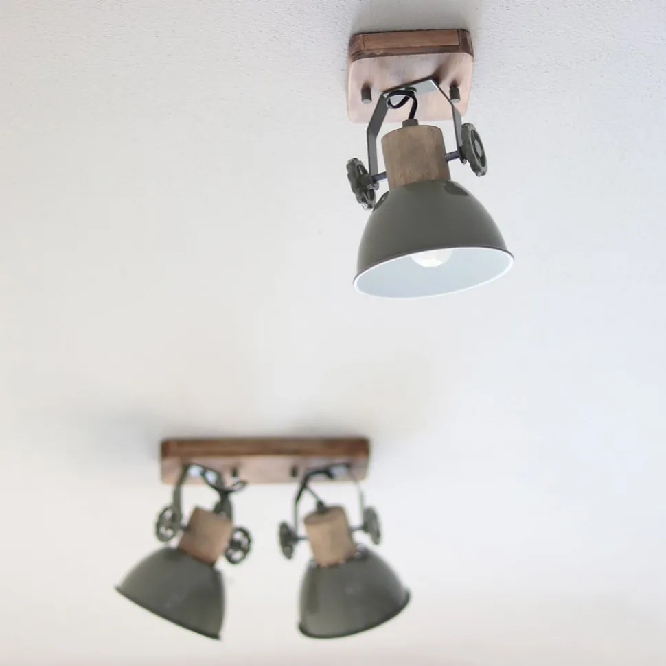 Plafondspot Gearwood. 1-lamp, grijs