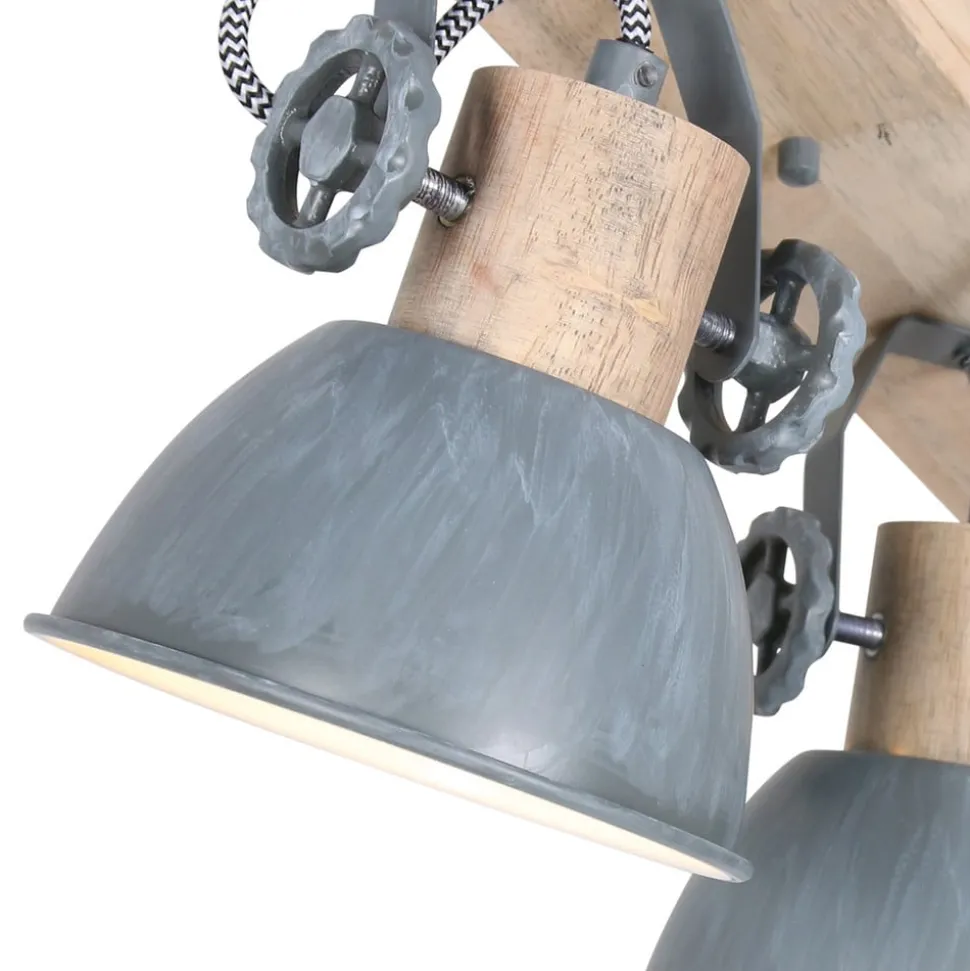 Plafondspot Gearwood, 4-lamps, grijs