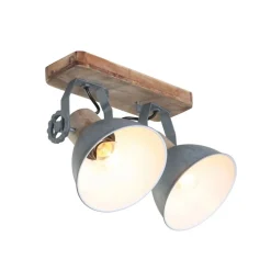 Plafondspot Gearwood, 2-lamps, grijs