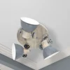 Plafondspot Gearwood, 3-lamps rond, grijs
