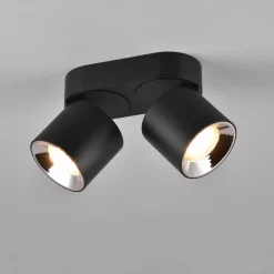 Plafondspot Guayana GU10 2-lamps zwart