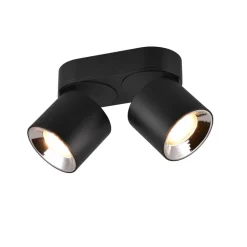 Plafondspot Guayana GU10 2-lamps zwart