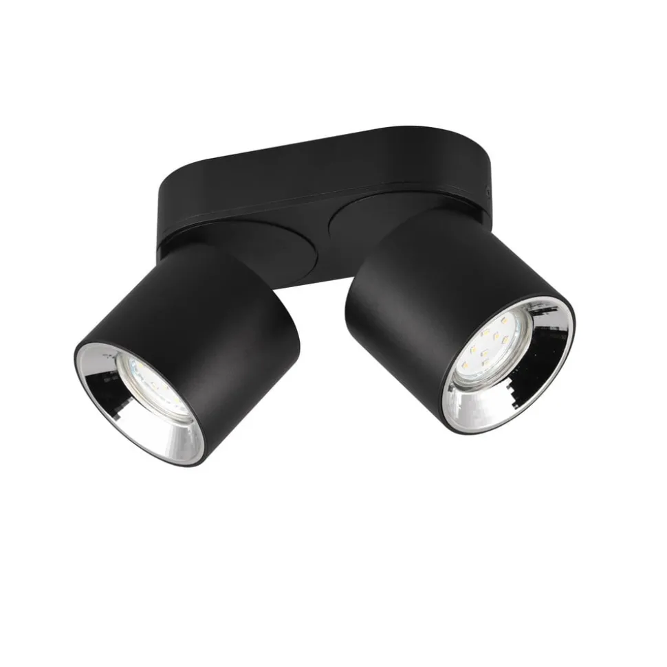 Plafondspot Guayana GU10 2-lamps zwart