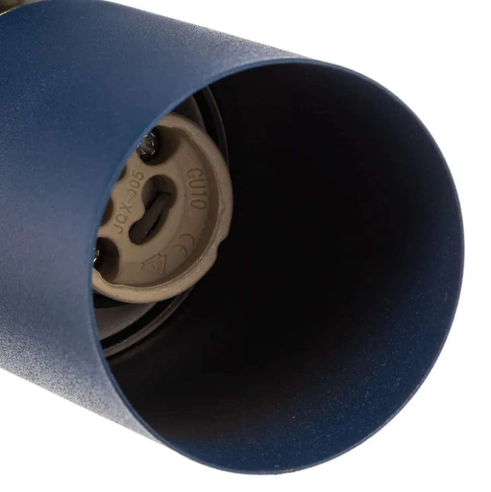 Plafondspot Joker, 2-lamps, blauw-goud