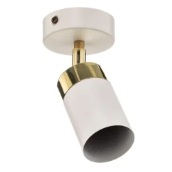 Plafondspot Joker, wit/goud, 1-lamp