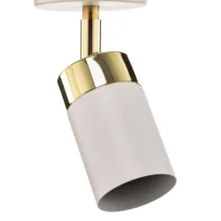 Plafondspot Joker, wit/goud, 1-lamp